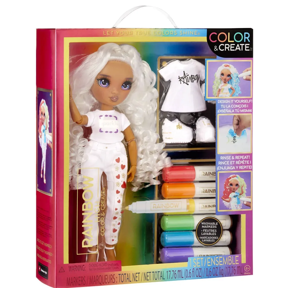 Rainbow High Color & Create Fashion Doll- Character 2 (Purple Eyes)