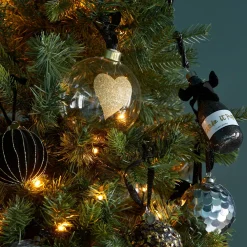 Clearance Riviera Maison Kerstbal Glitter Bow (O12 Cm)