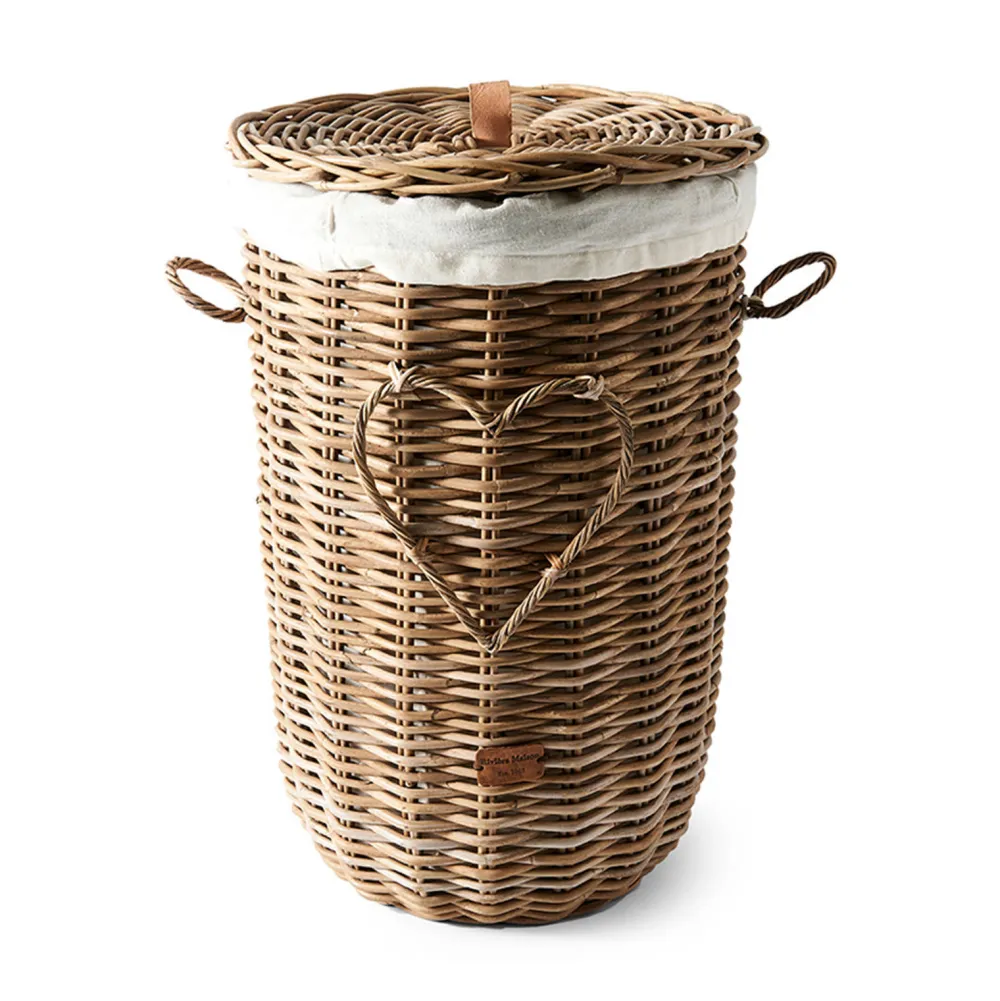 Best Riviera Maison Rustic Rattan Heart Wasmand (80 Liter)