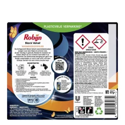 Robijn Classics Black Velvet Wasmiddeldoekjes - 4 X 16 Wasstrips - Voordeelverpakking - 64 Wasbeurten