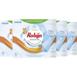 Hot Robijn Classics Stralend Wit Wasmiddeldoekjes - 4 X 16 Wasstrips - Voordeelverpakking - 64 Wasbeurten