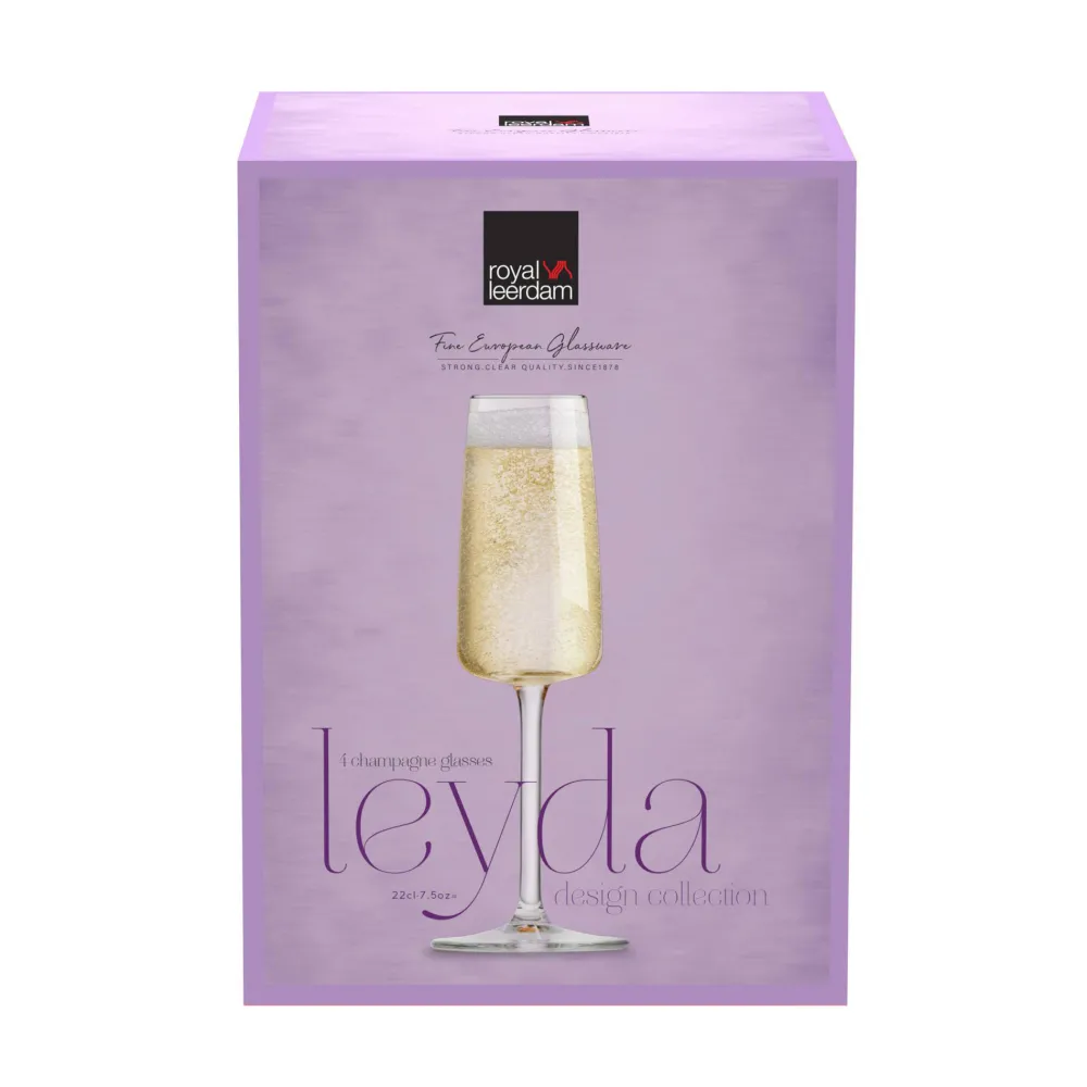 New Royal Leerdam Champagneglas Leyda (Set Van 4)