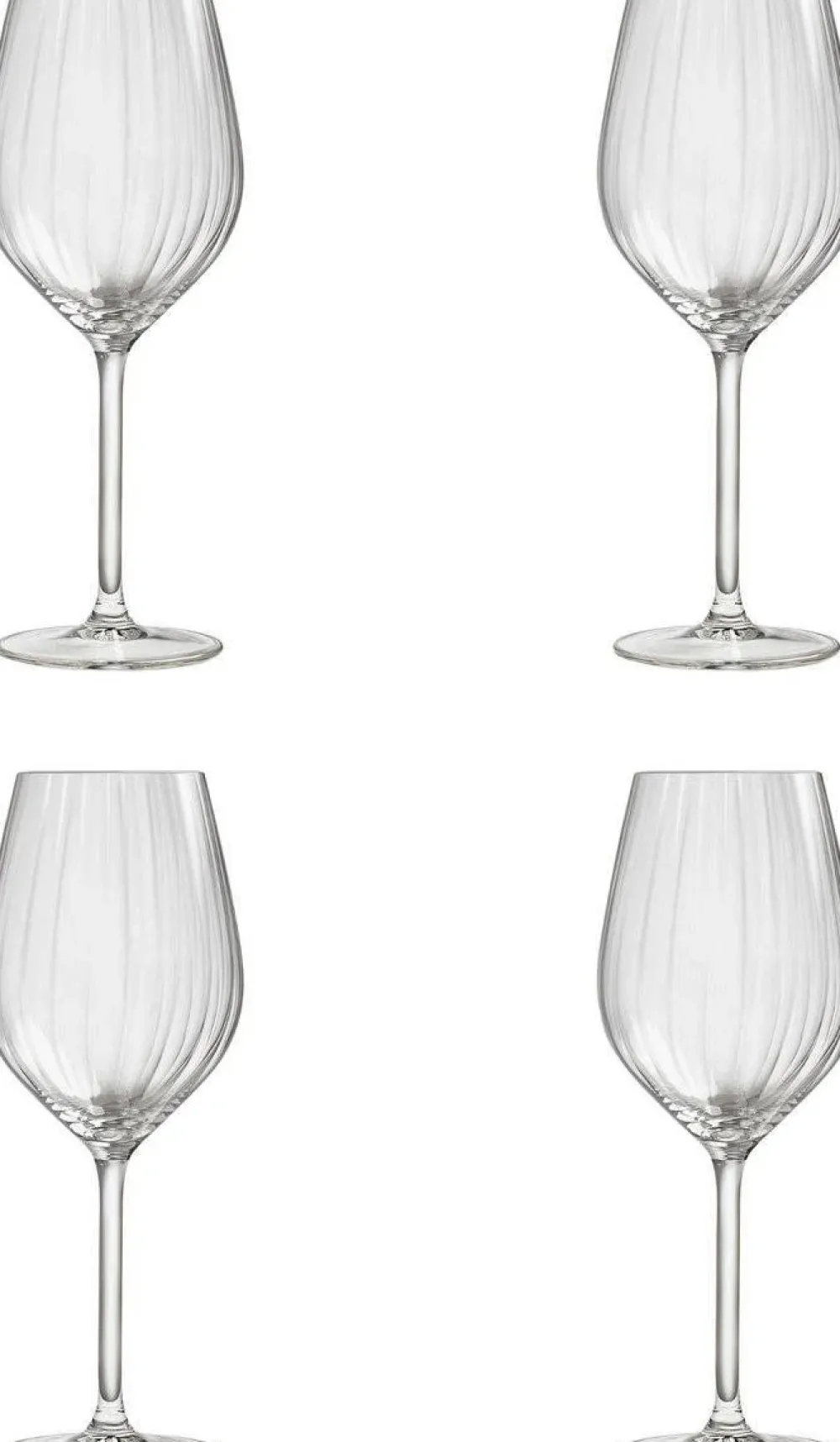 Outlet Royal Leerdam Wijnglas Wit Plisse (Set Van 4)