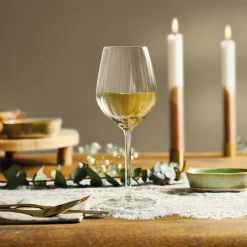 Outlet Royal Leerdam Wijnglas Wit Plisse (Set Van 4)