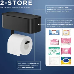 New Tiger Toiletrolhouder Met Opbergbakje 2-Store