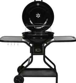 Vaggan Verrijdbare Houtskoolbarbecue Met Zijtafels