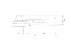 Best vtwonen Hoekbank Ronding Links Family