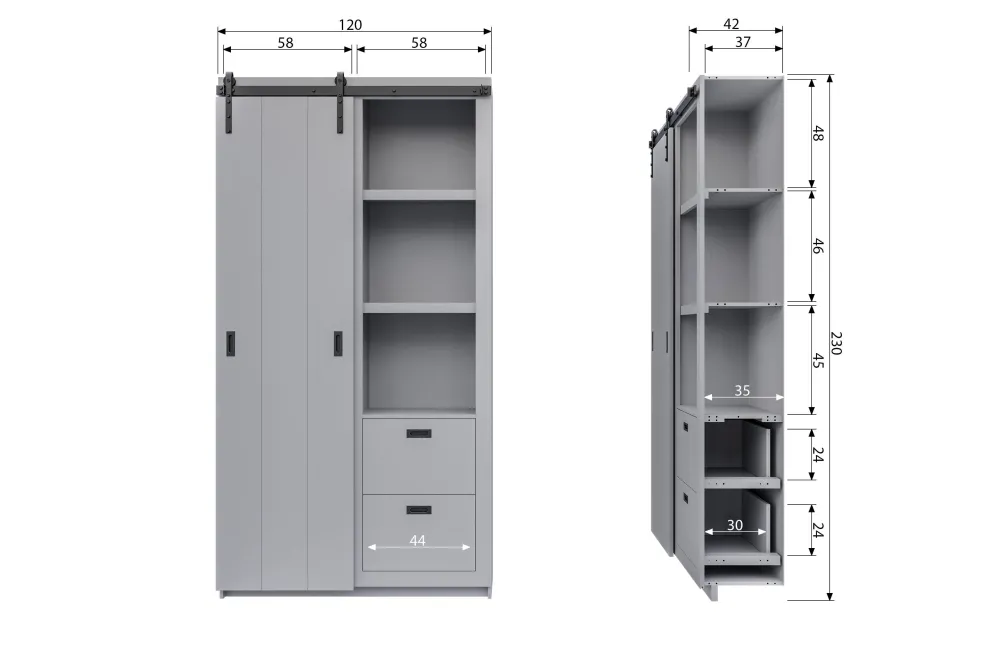 Outlet vtwonen Wandkast Slide Barn