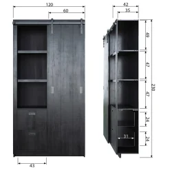 Online vtwonen Wandkast Slide Barn