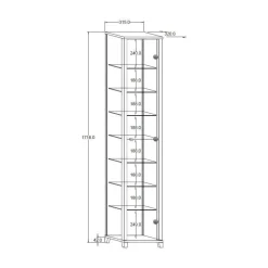 New W Vitrinekast Lucero