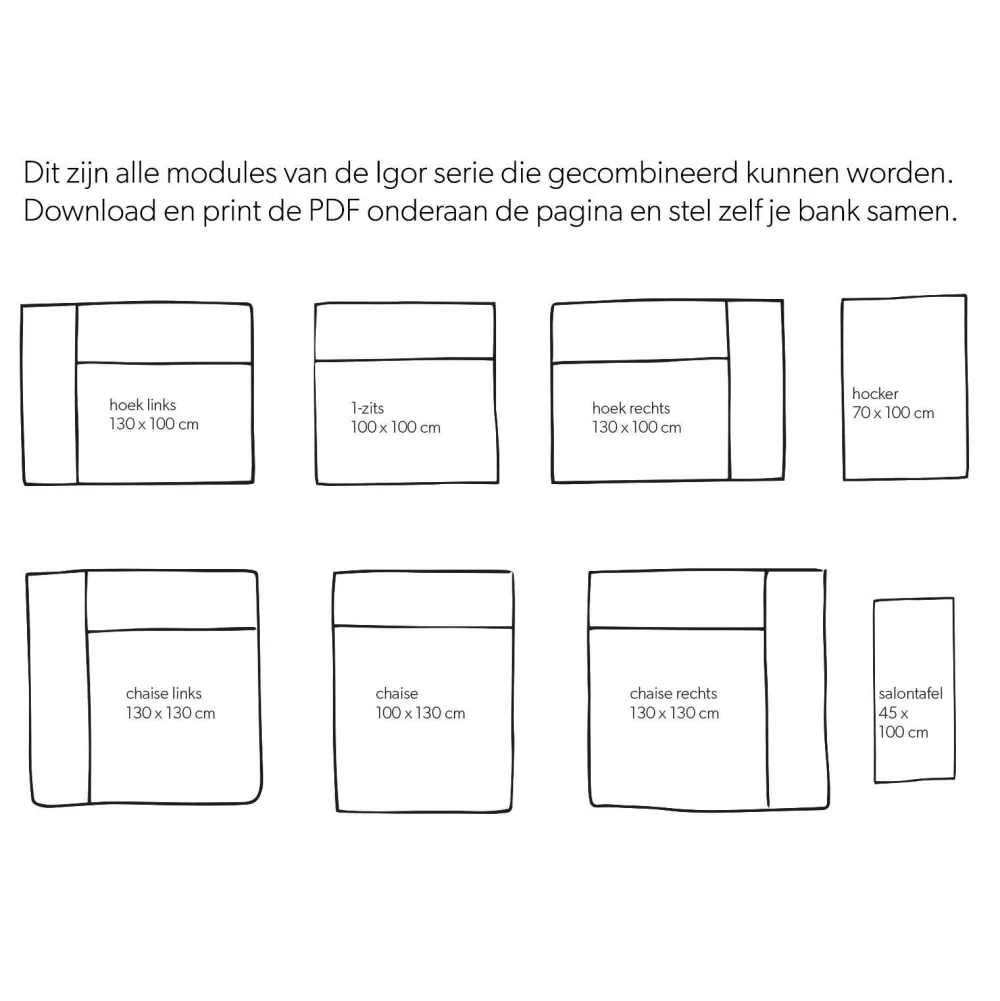 Clearance Wehkamp Home Igor Modulair Bankelement (Hoek Rechts)