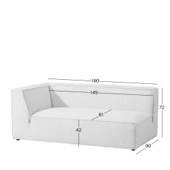 New Wehkamp Home Newton Modulair Bankelement (Boucle ) (2-Zits Arm Links)