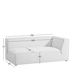 Wehkamp Home Newton Modulair Bankelement (Boucle ) (2-Zits Arm Rechts)