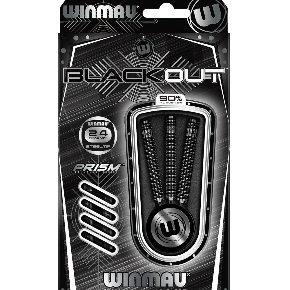 Winmau Blackout Steeltip Dartpijlen 24Gr