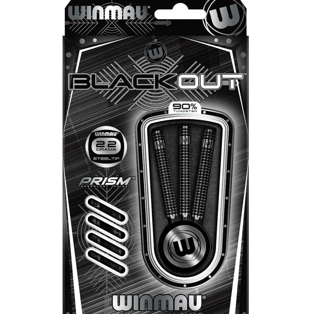 Winmau Blackout Steeltip Dartpijlen 22Gr