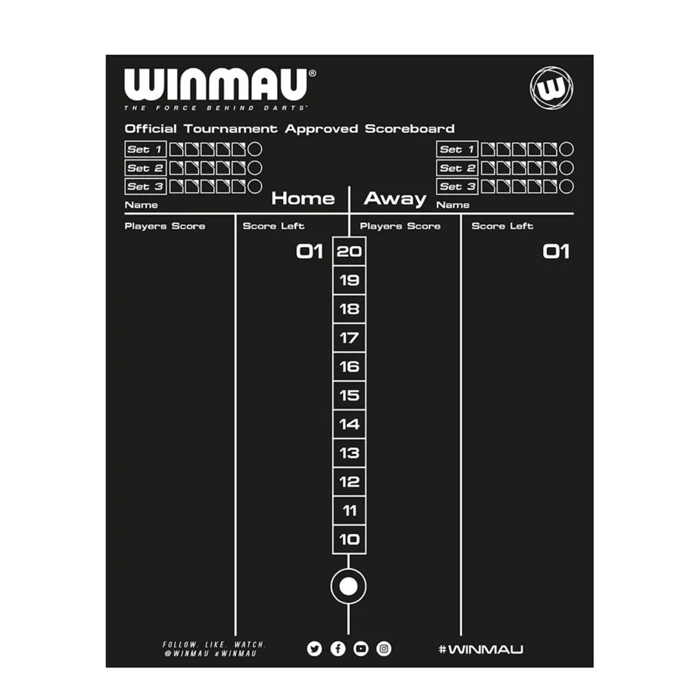 Winmau Whiteboard Scoreboard 40 X 30