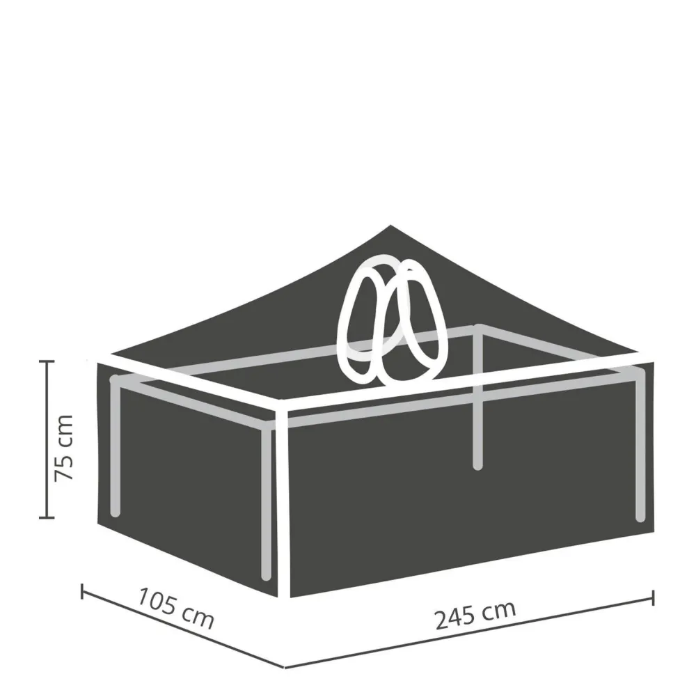 Winza Outdoor Covers Tuinmeubelhoes Tafel Tot 240 Cm + Bobbin