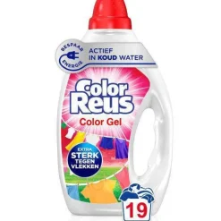 Discount Witte Reus Color Reus Gel - Vloeibaar Wasmiddel - Gekleurde Was - Voordeelverpakking - 6 X 19 Wasbeurten - 114 Wasbeurten