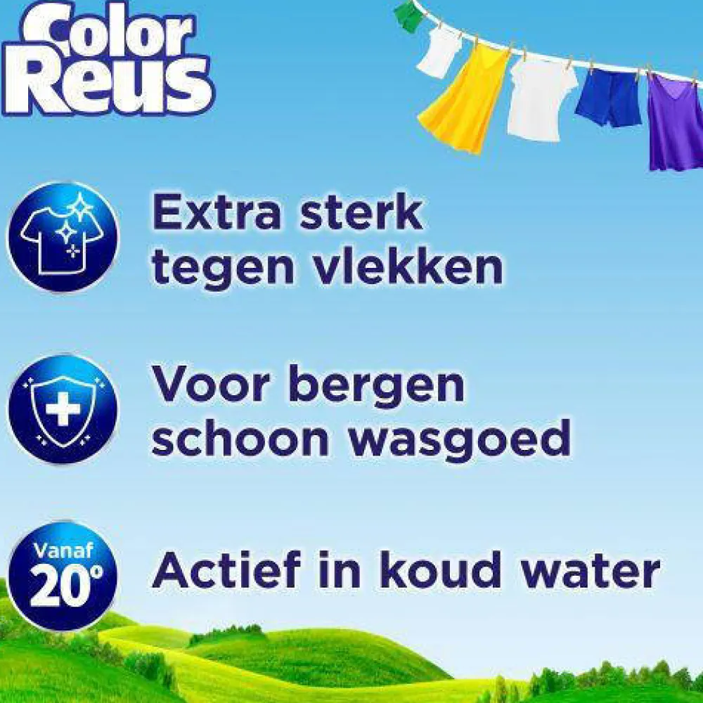 Discount Witte Reus Color Reus Gel - Vloeibaar Wasmiddel - Gekleurde Was - Voordeelverpakking - 6 X 19 Wasbeurten - 114 Wasbeurten
