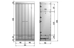 Sale Woood Connect 2-Deurs Kledingkast
