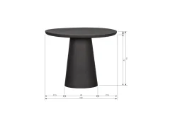 Woood Damon Eettafel Betonlook 76Xo100