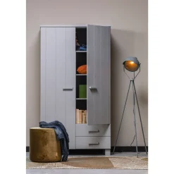 Woood 2-Deurs Kledingkast Dennis Met Laden