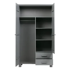 Woood 2-Deurs Kledingkast Dennis Met Laden