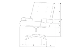 Outlet WOOOD Exclusive Draaifauteuil William