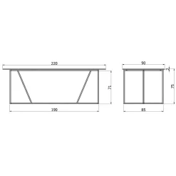 Online WOOOD Exclusive Eettafel Silas 220 Cm