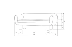 WOOOD Exclusive 2-Zitsbank Bodi