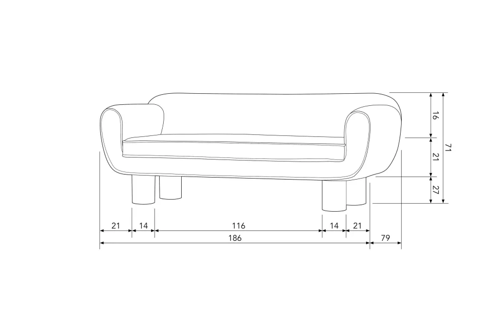 WOOOD Exclusive 2-Zitsbank Bodi