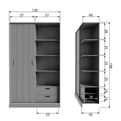 Clearance Woood Schuifdeurkast Move