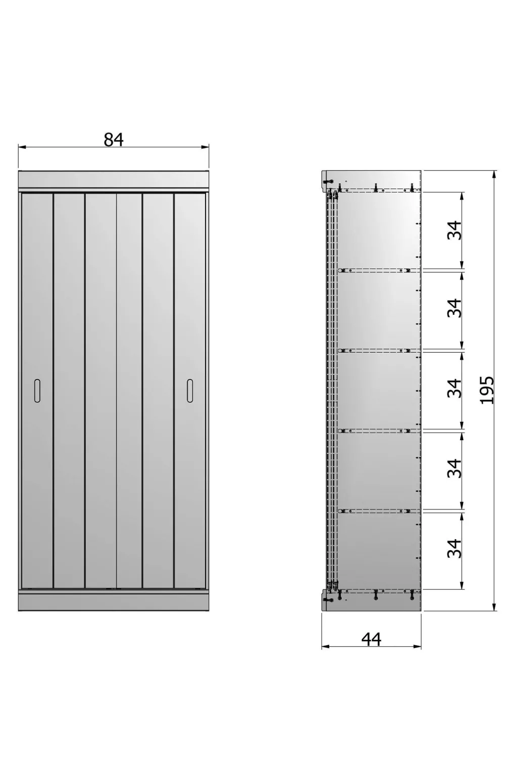 Sale Woood Schuifdeurkast Row