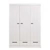 Best Woood Connect Kast 3-Deurs Met Lade - Grenen - Wit - 195X140X53