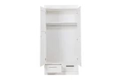New Woood Connect Kast 2-Deurs Met Lade - Grenen - Wit - 195X94X53 Connect