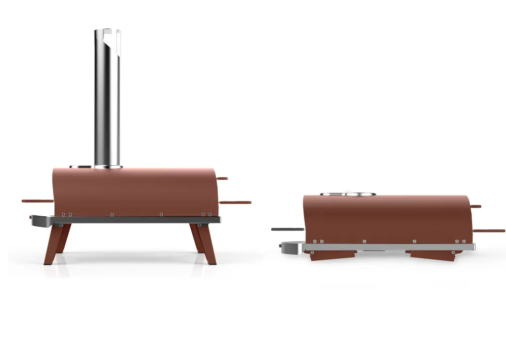 ZiiPa Pizza Oven (Briketten, Hout Of Pellets Gestookt)