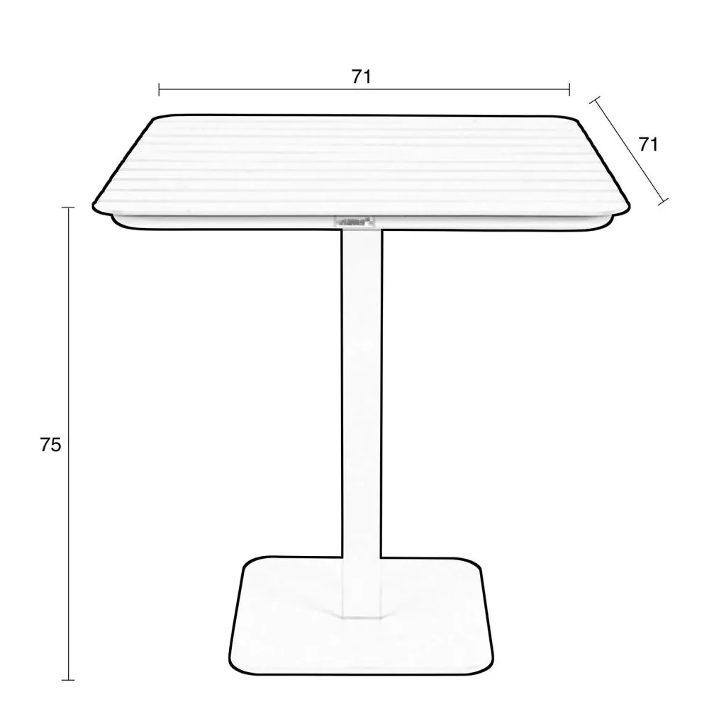 Zuiver Bistro Tuintafel Vondel (71X71 Cm)
