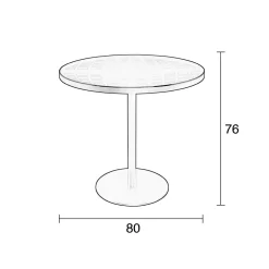 Zuiver Bistrotafel Albert ( 80 Cm)