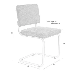 Outlet Zuiver Eetkamerstoel (Set Van 2) Ridge Soft